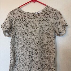 DR2 Black and White Polka Dot Blouse